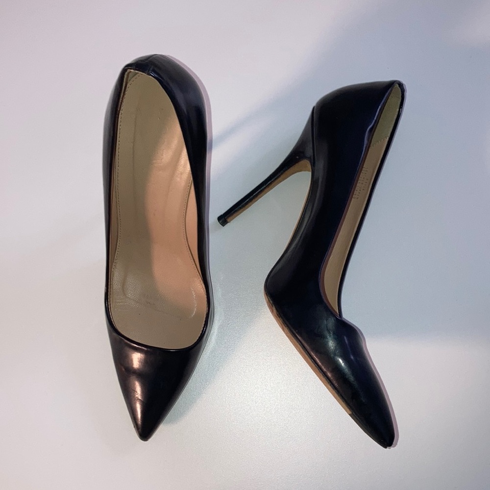 J Crew size 8 black stiletto pumps